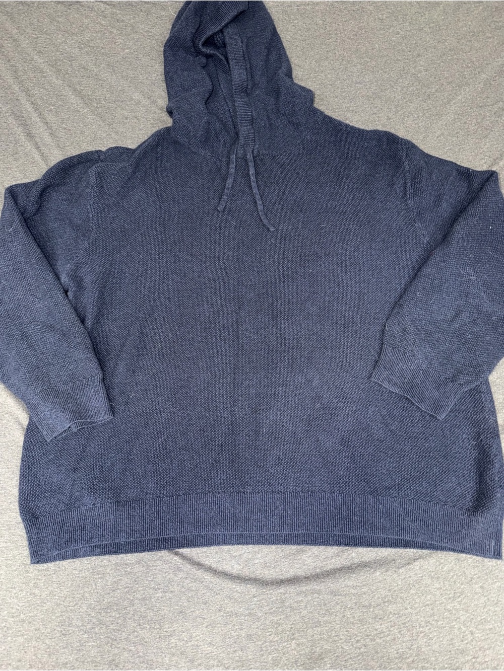 Men's Grayers Navy Hooded Knit Sweater Size XXL